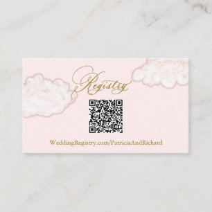Modern Cloud QR Code Registry Enclosure Card