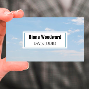 Modern Clouds Photo Business Card