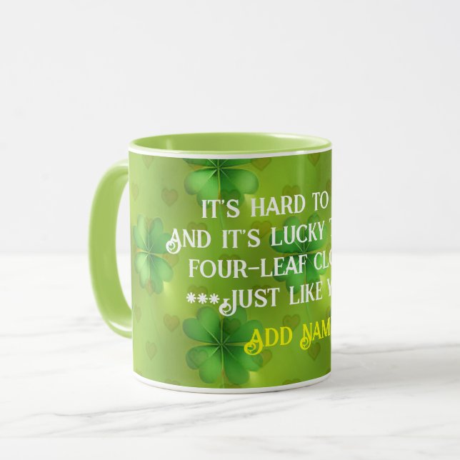 Modern Clover 4 Lists Green Collection Mug (Front Left)
