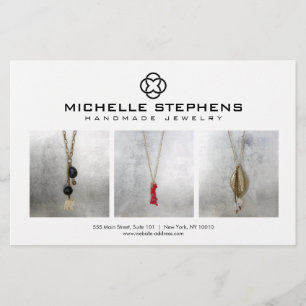 Modern Clover Logo Luxury Boutique Photo White Flyer