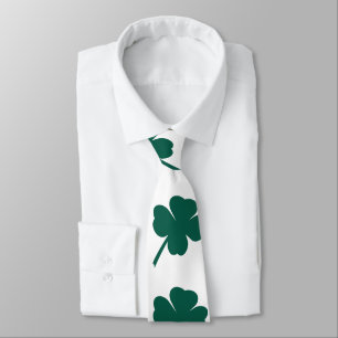 Modern Clover St Patricks Day  Tie