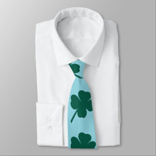 Modern Clover St Patricks Day  Tie