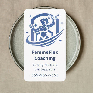 Modern Coaching Women’s Personal Trainer Business Card