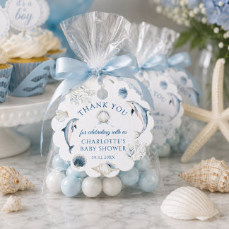 Modern Coastal Baby Shower Boy Thank you Favour Tags