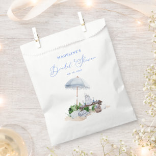 Modern Coastal Beach Picnic Bridal Shower Favour Bags
