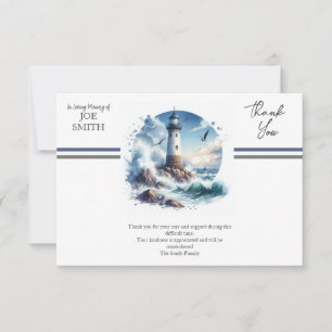 Modern Coastal Funeral  Thank You Card
