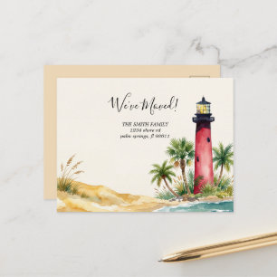 Modern Coastal New Address Moving Announcement Postcard