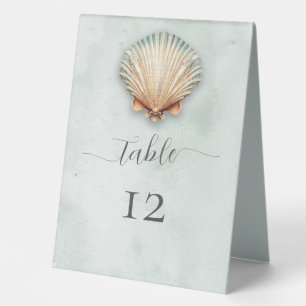 Modern Coastal Seashell Aqua Wedding
