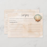 Modern Coastal Seashell Sand Bridal Shower Recipe