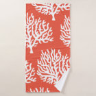 Modern Coastal White Sea Corals & Coral Pink