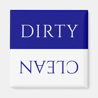 Modern Cobalt Blue Dirty/Clean Dishwasher Magnet