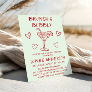 Modern Cocktail Brunch & Bubbly Bridal Shower      Invitation
