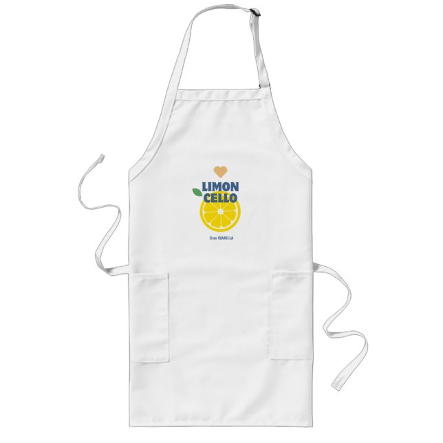 Modern Cocktail Lemon Limoncello Liquor  Long Apron (Front)