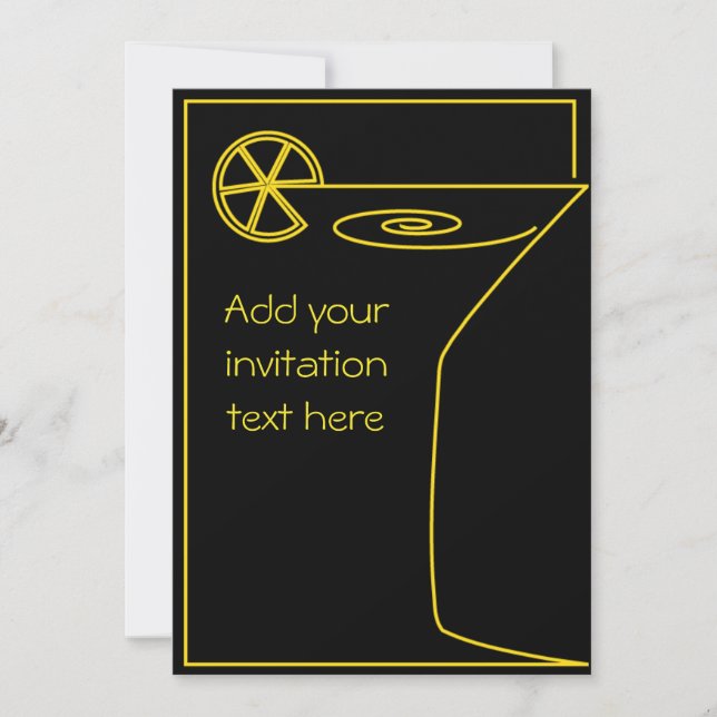 Modern cocktail party design. invitation (Front)