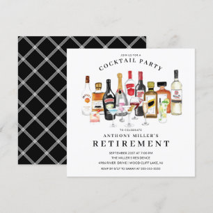 Modern Cocktail Retirement Party Invitation