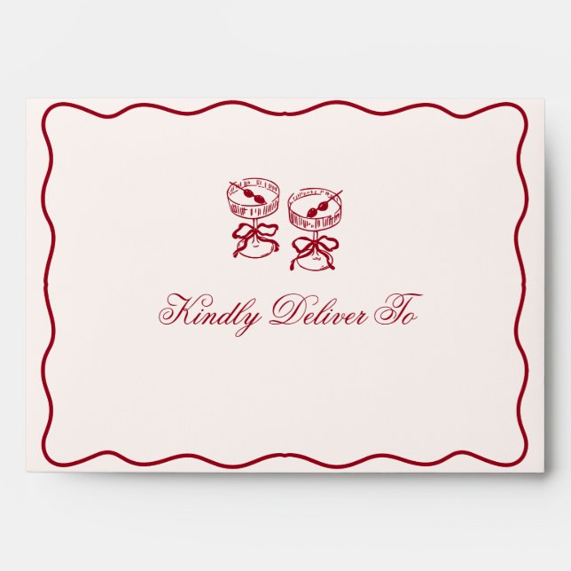 Modern Cocktails Bachelorette Weekend Envelope (Front)