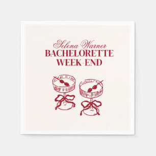 Modern Cocktails Bachelorette Weekend Napkin