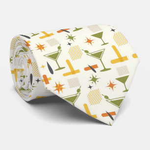 Modern Cocktails   Olive Green Martini Neck Tie