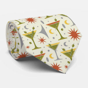 Modern Cocktails   Olive Green Martini Neck Tie