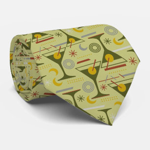 Modern Cocktails   Olive Green Martini Neck Tie