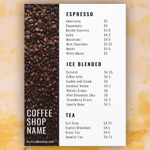 Modern Coffe Shop Menu 