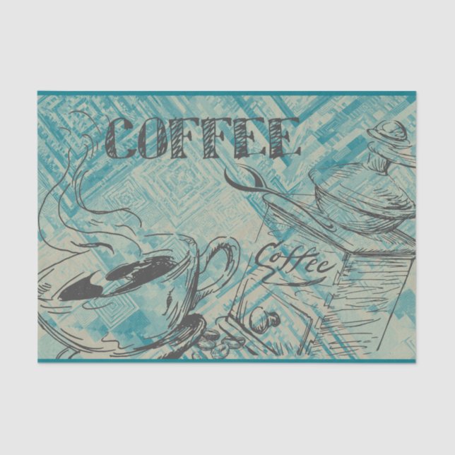 Modern Coffee Art Tissue Paper (Front)