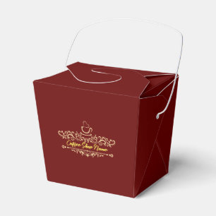 Modern coffee cafe Bakery welcome custom Logo name Favour Box
