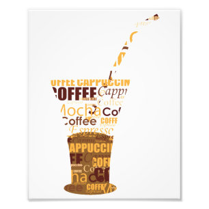 Modern Coffee Illustration Photo Print