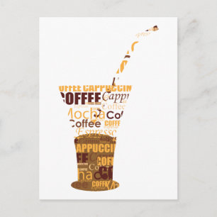Modern Coffee Illustration Postcard