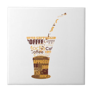 Modern Coffee Illustration Tile