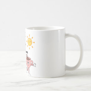 Modern coffee mug with motivational quote printed 