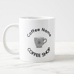 Modern Coffee Shop Café tea Bar Custom Barista  Large Coffee Mug