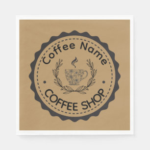 Modern Coffee Shop Café tea Bar Custom Barista Napkin
