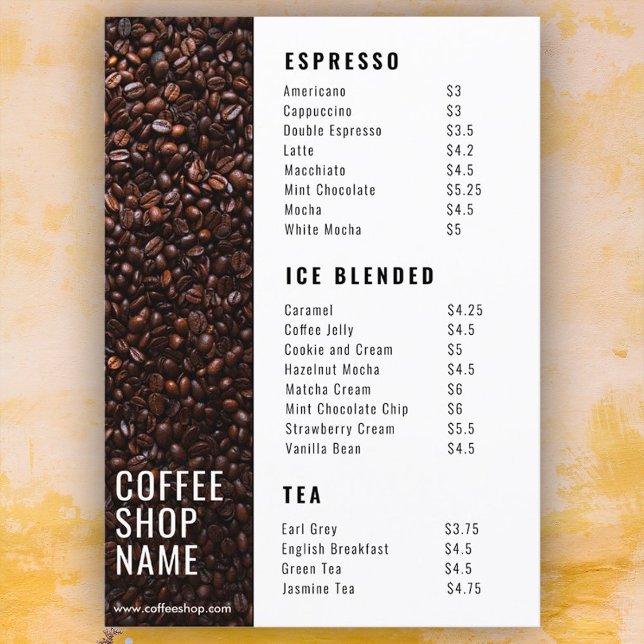 Modern Coffee Shop Menu  (Creator Uploaded)
