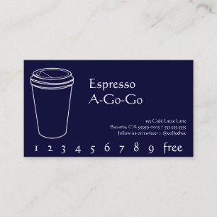 Modern Coffee Shop Reward Punch Loyalty Card