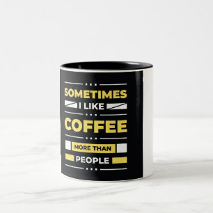 Modern coffee typography t shirt design Two-Tone coffee mug