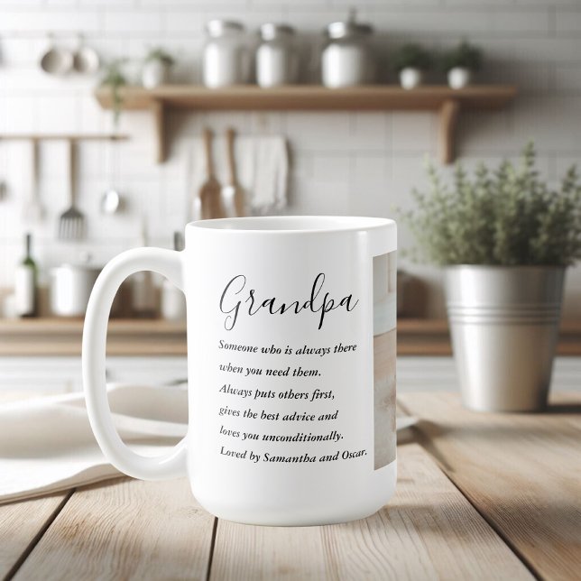 Modern Collage Best Grandpa Ever Beauty Gift Coffee Mug (Creator Uploaded)