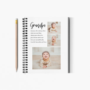 Modern Collage Best Grandpa Ever Beauty Gift Notebook
