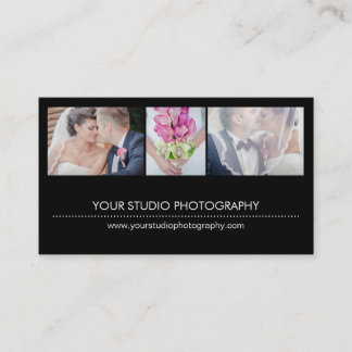 Modern Collage Business Card - Black