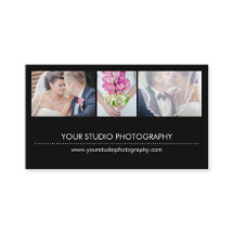 Modern Collage Business Card - Black