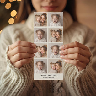 Modern Collage Christmas Photo Minimalist