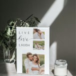 Modern Collage Couple Photo & Live Love Laugh Gift Canvas Print<br><div class="desc">Modern Collage Couple Photo & Live Love Laugh Gift</div>