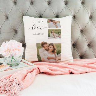 Live laugh love cushion sale