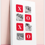 Modern Collage Couple Photo & Red XOXO Canvas Print<br><div class="desc">Modern Collage Couple Photo & Red XOXO</div>