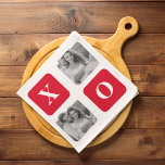 Modern Collage Couple Photo & Red XOXO Tea Towel<br><div class="desc">Modern Collage Couple Photo & Red XOXO</div>