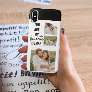 Modern Collage Couple Photo & Romantic Love Quote Case-Mate iPhone Case