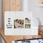 Modern Collage Couple Photo & Romantic Love Quote Cutting Board<br><div class="desc">Modern Collage Couple Photo & Romantic Love Quote</div>