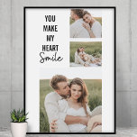 Modern Collage Couple Photo & Romantic QuoteCollag Poster<br><div class="desc">Collage Couple Photo & Lovely Romantic Quote</div>