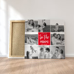 Modern Collage Couple Photo & To The Moon Quote Canvas Print<br><div class="desc">Modern Collage Couple Photo & To The Moon Quote</div>