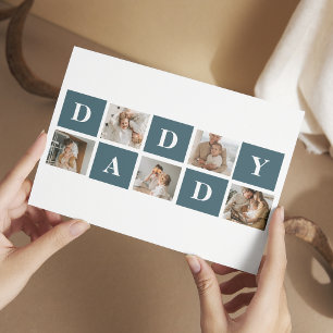 Modern Collage Fathers Photo & Green Daddy Gifts